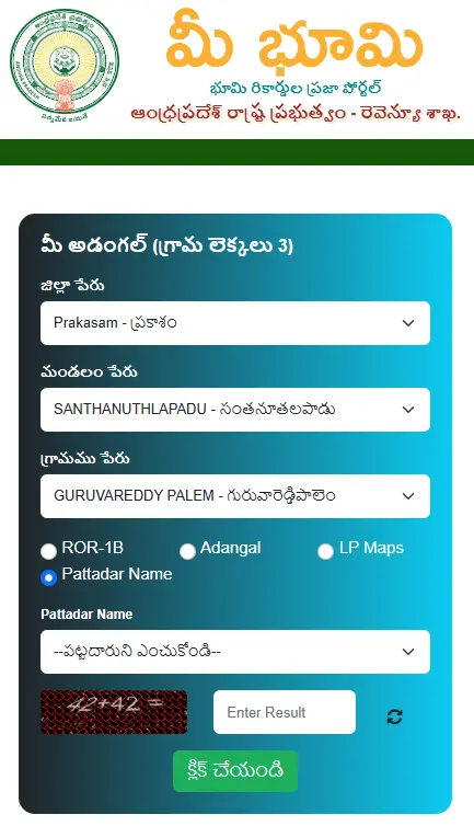 Meebhoomi Adangal